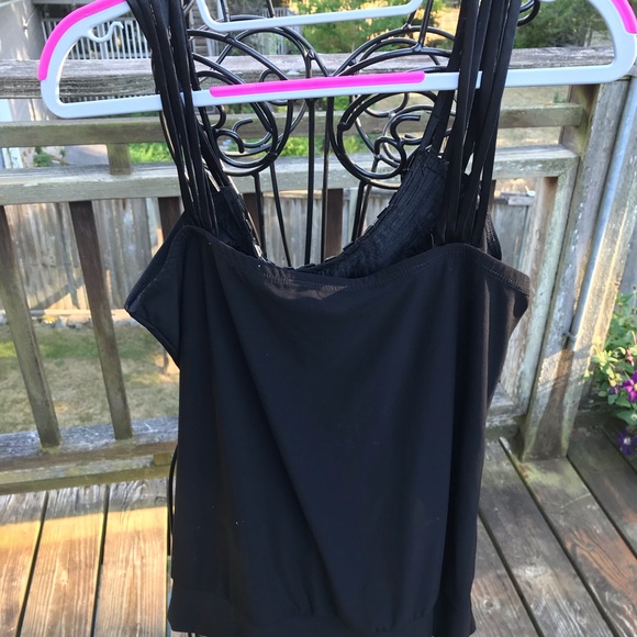 🦉EUC Perception Women’s Black Strap Style Tank With Stud Embellishments Med - Picture 5 of 7